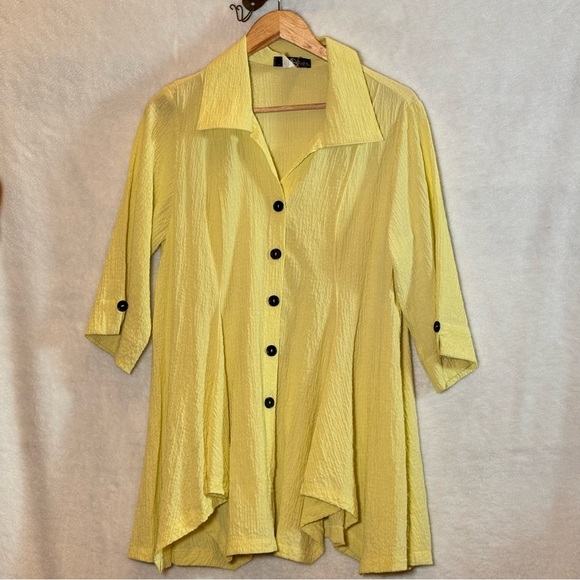 Moonlight by Y&S Fashion Asymmetrical Hem Tunic Shirt dress size small - Picture 2 of 6